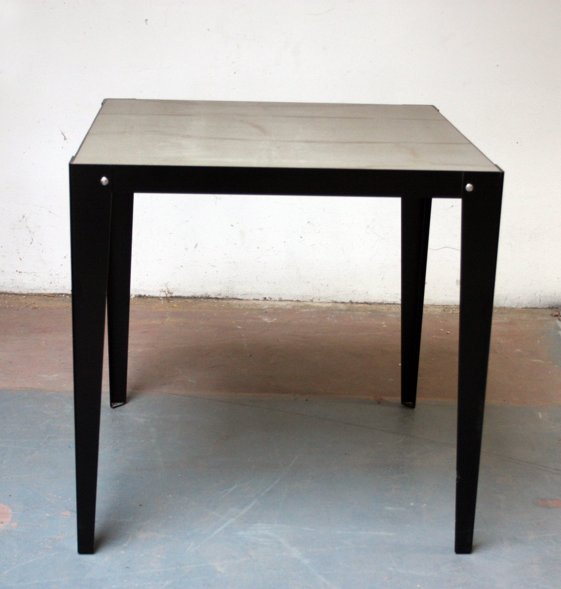 table mikado métal _ béton-bois Hauteur 90 cm